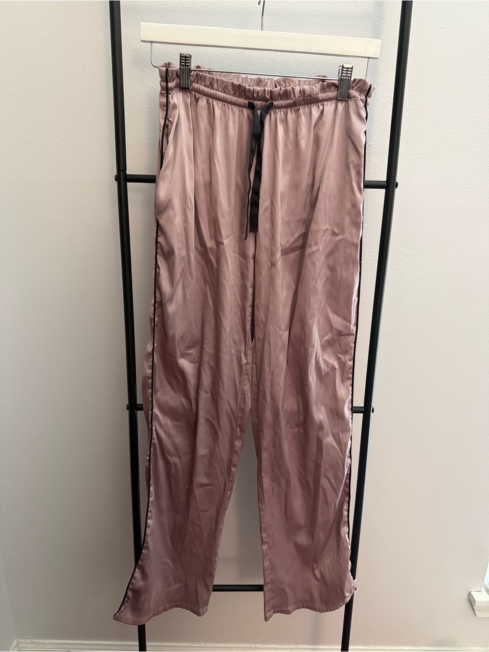 Victorias Secret Satin PJ pants Mauve with Side Stripe